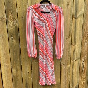 Diane von Furstenberg striped silk blend dress